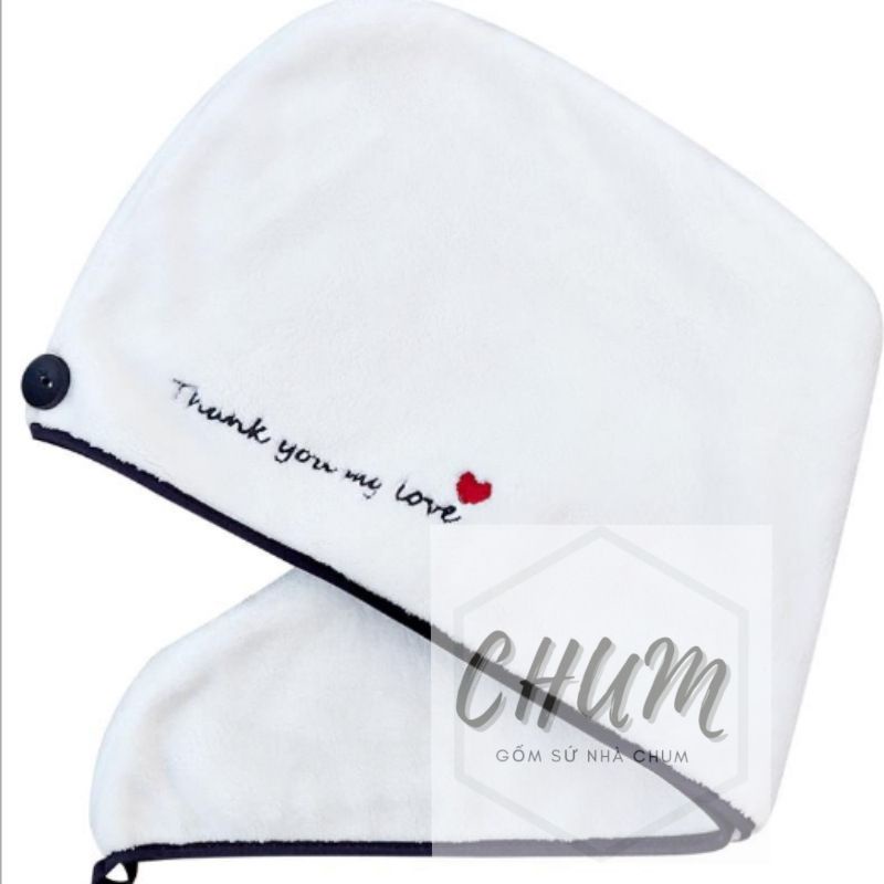 Khăn Quấn Tóc , Mũ Tắm Trùm Đầu ủ tóc siêu thấm , làm khô tóc siêu nhanh Chumdecor