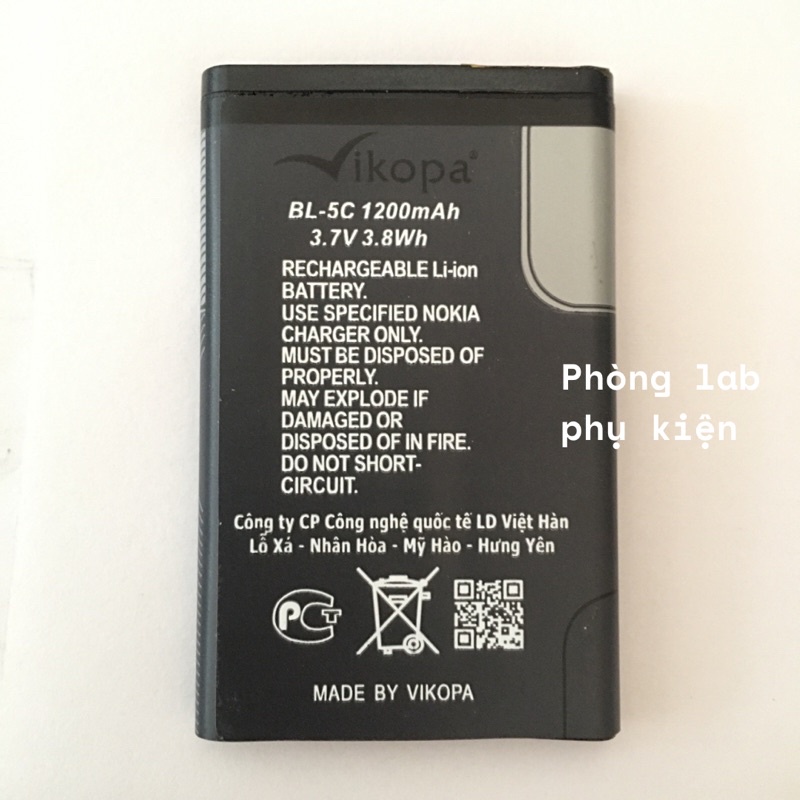 Pin BL-5C và BL-4C Vikopa Hàng Việt Nam chất lượng cao