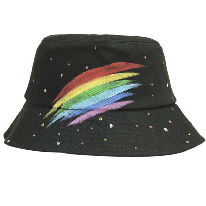 Nón Bucket Chống Nắng In Họa Tiết Hoạt Hình Graffiti Dùng Khi Đi Cắm Trại / Leo Nú