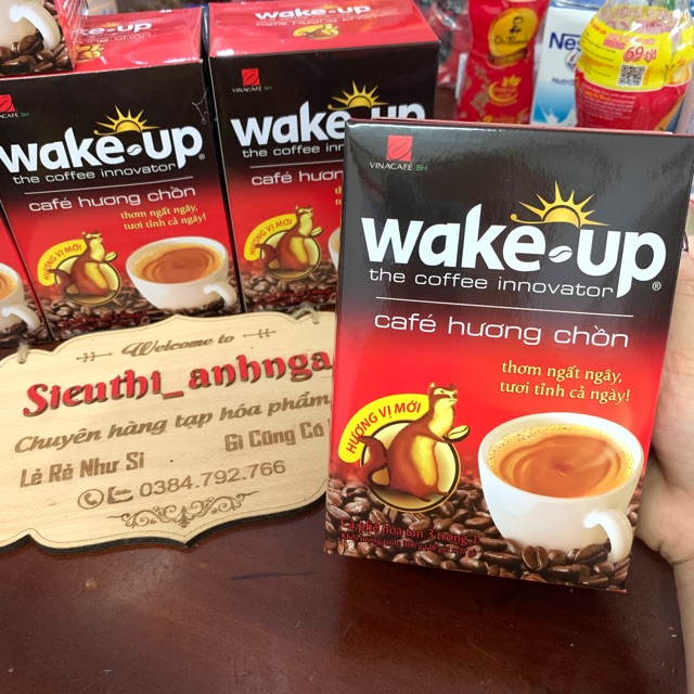 Cà phê Wake-Up Hương Chồn Hộp 18 gói x17g Mẫu Mới