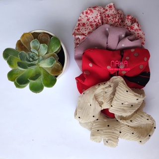 Cột tóc vải hoa, scrunchie handmade Naha