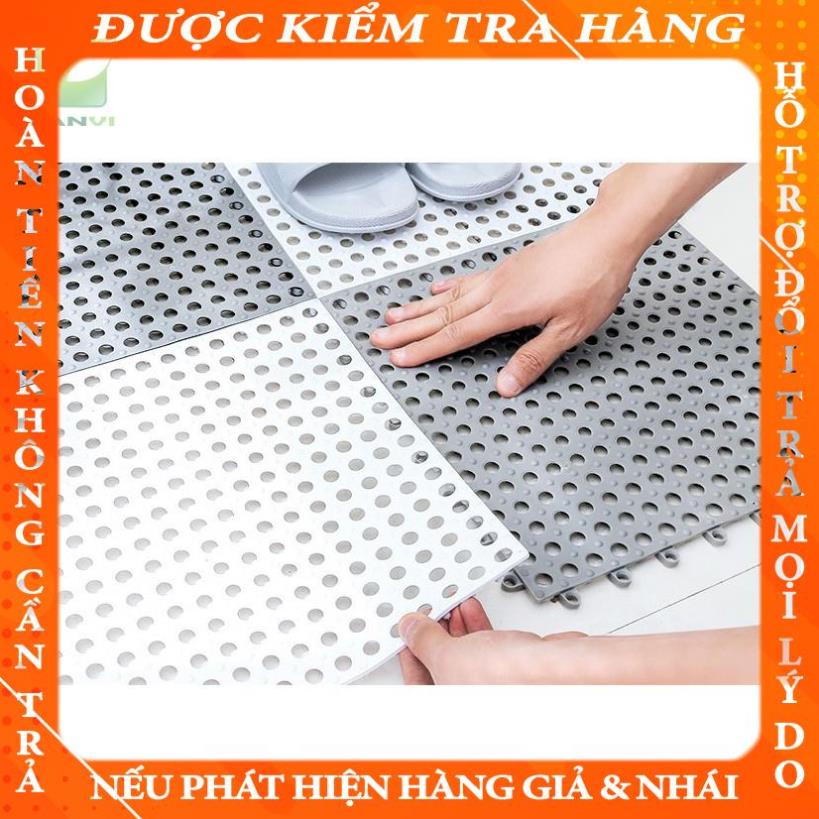 Sàn nhựa ghép, thảm lót chống trơn nhà tắm dễ lắp đặt trải nhà vệ ...