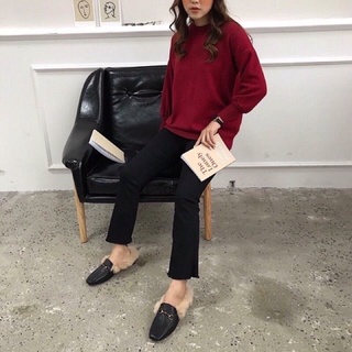 Quần Jeans đen ống loe co giãn 4 chiều
