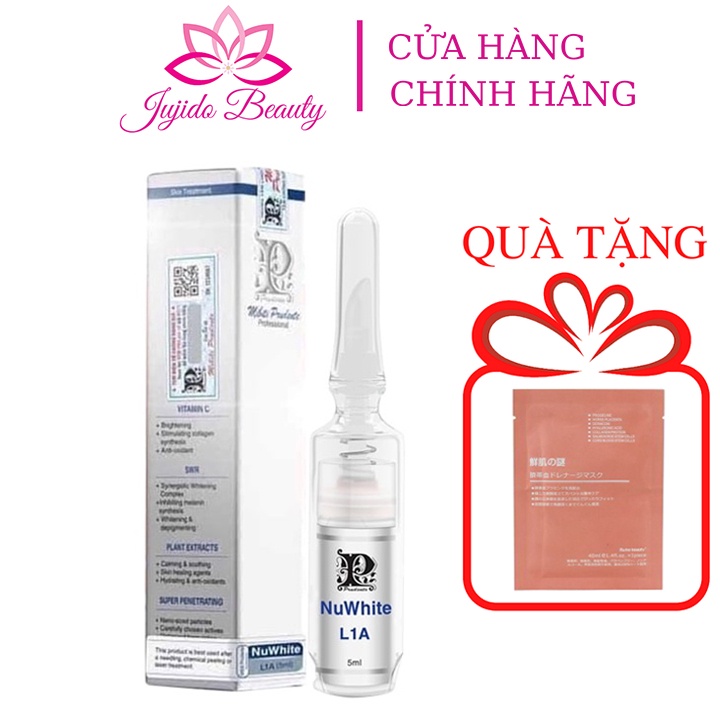 Kem Làm Hồng Môi Nuwhite L1a, Kem Khử Thâm Môi Biowhite Prudente Professional 5ml Cải Thiện Sắc Tố Dưỡng Môi Căng Bóng