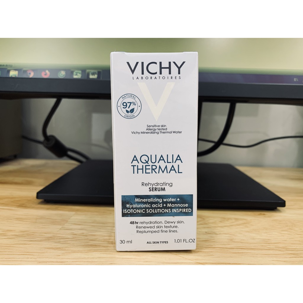 Vichy Aqualia Thermal Rehydrating Serum (30ml): Dưỡng chất serum dưỡng ẩm và cung cấp nước cho da ẩm mượt