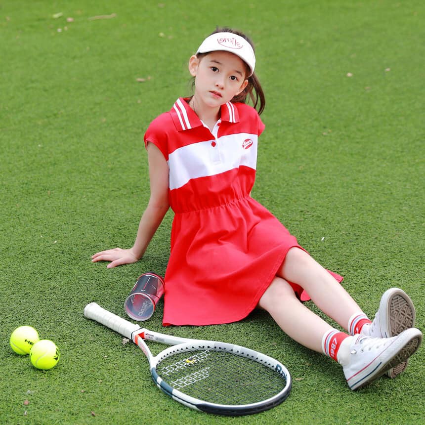 Váy tennis đỏ xuất Hàn