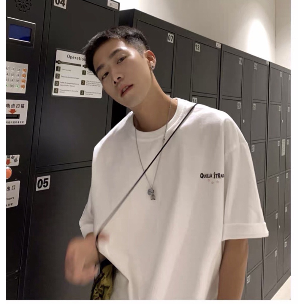 Áo phông nam 3 ngôi sao form thụng chất liệu cotton