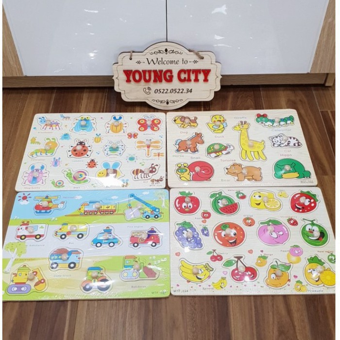 Đồ Chơi Xếp Ghép Hình Bảng Núm Gỗ mẫu 20x30 Cm phổ thông Chủ Đề Hàng Chuẩn Đẹp 51 1