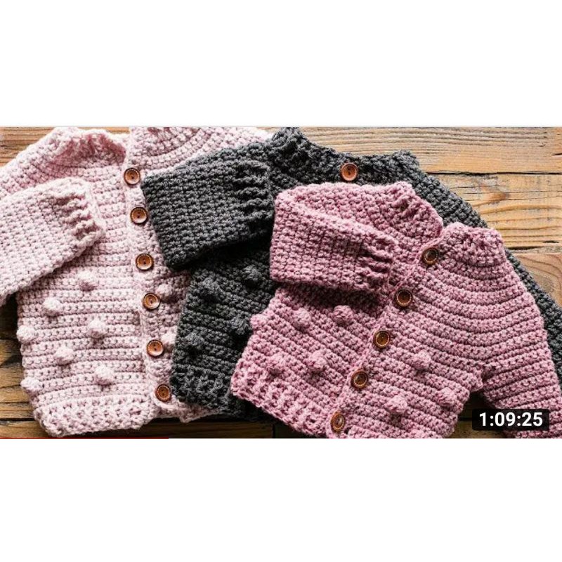 Áo khoác len tự đan cho bé siêu yêu