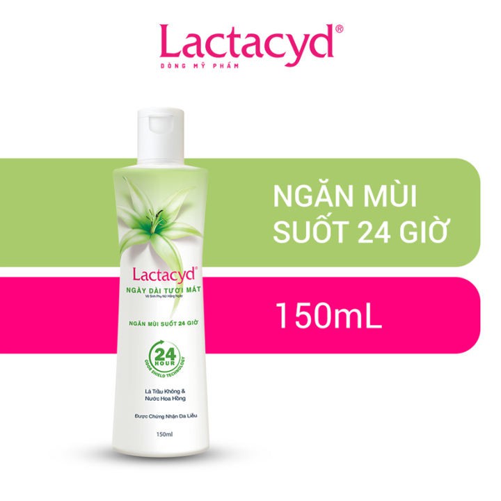 Vệ sinh phụ nữ hằng ngày Lactacyd ngày dài tươi mát 150ml