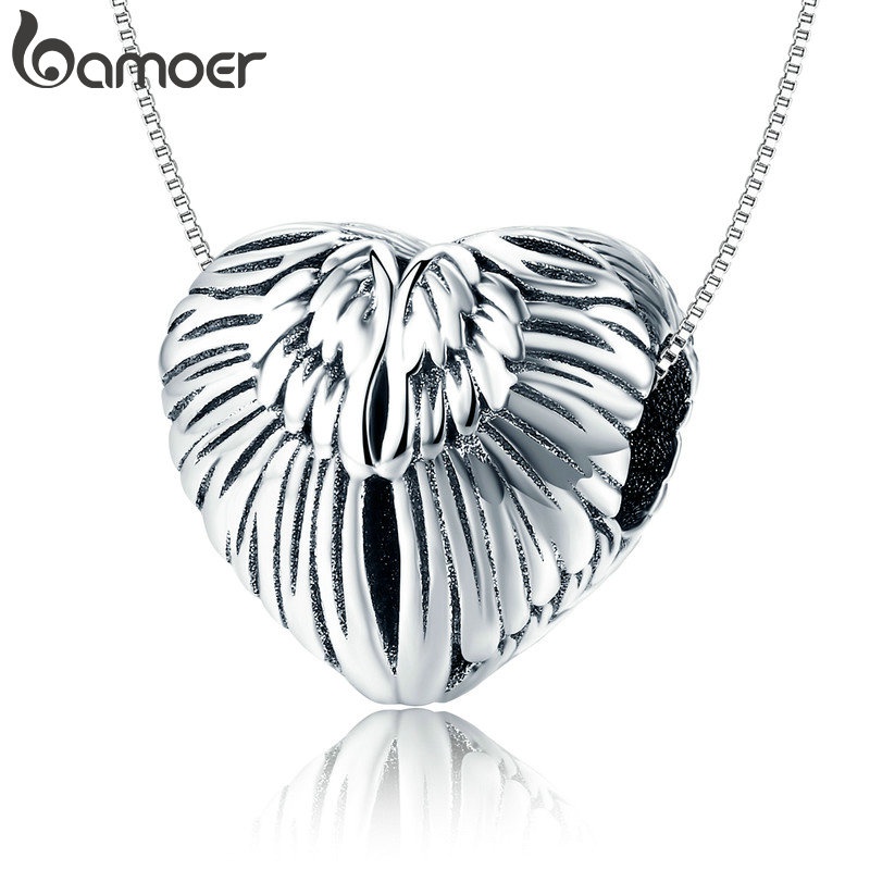 Charm đôi cánh thiên thần Bamoer AIC037 phụ kiện làm vòng tay trang sức