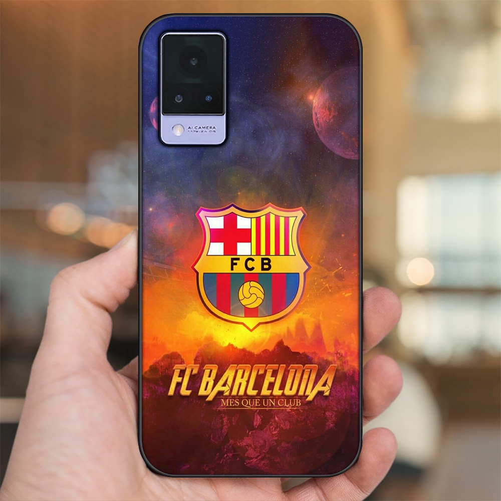 Ốp lưng Vivo V21 viền đen in hình Barcelona Barca