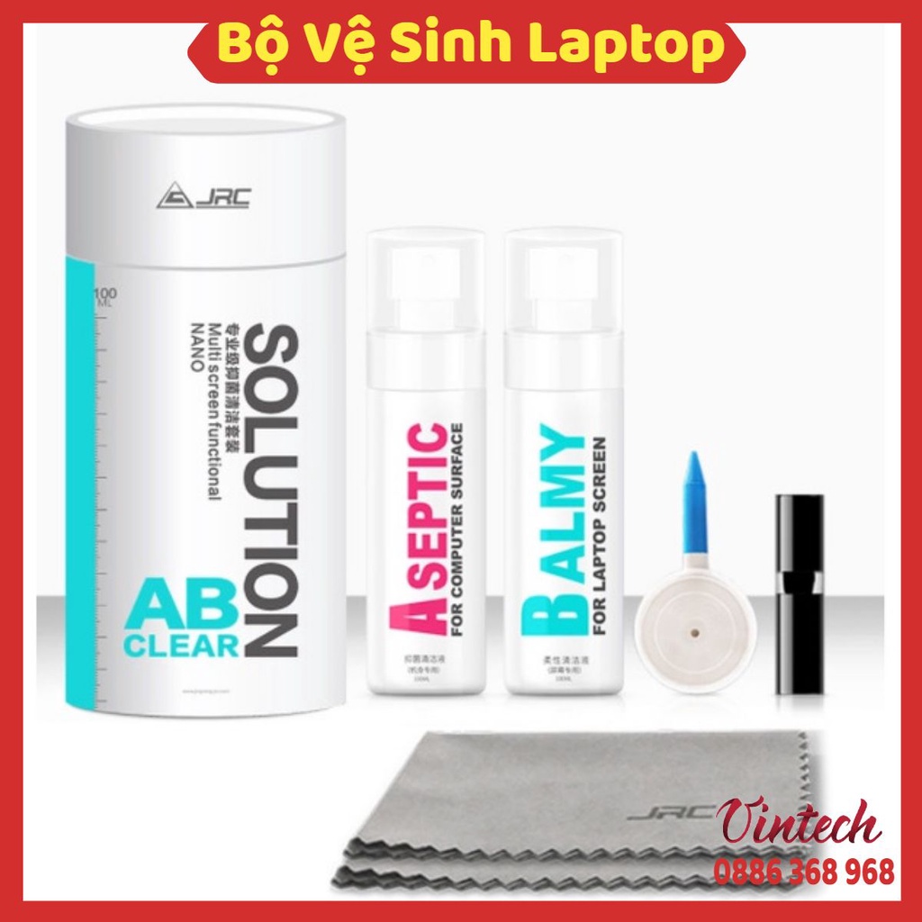 Bộ Vệ Sinh Máy Tính Laptop Macbook JEC 6 Món Cao Cấp Chính Hãng Làm Sạch Màn Hình Điện Thoại, Ống Kính Máy Ảnh VINTECH