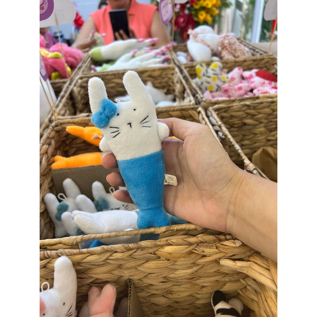 Móc Khoá Chí Mén Dễ Thương - Gấu Bông Đình May