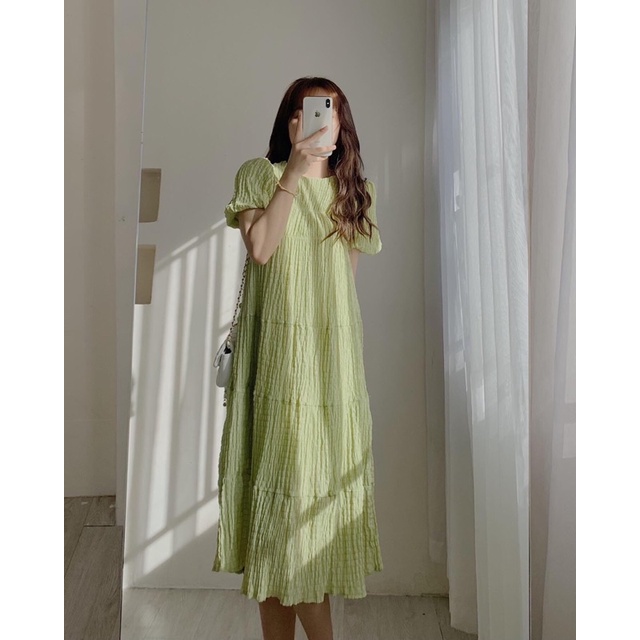 Váy babydoll tay phồng 2 lớp