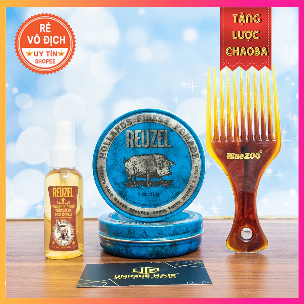 Sáp vuốt tóc nam REUZEL POMADE [ Blue - Pink - Red - Extreme Hold - Green - Matte Clay - Fiber] [ 35g + FULL SIZE]