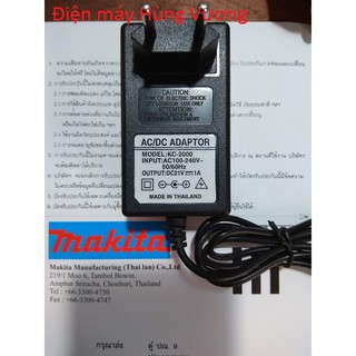 Sạc pin cho pin máy khoan pin 21vôn-1a, Madein Thaí lan, Hàng theo máy  khoan  makita, total. hitachi, ...
