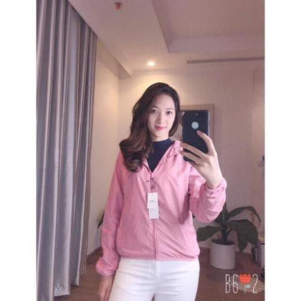 Áo khoác nữ 2 lớp chống nước lót lưới, kèm túi cuộn