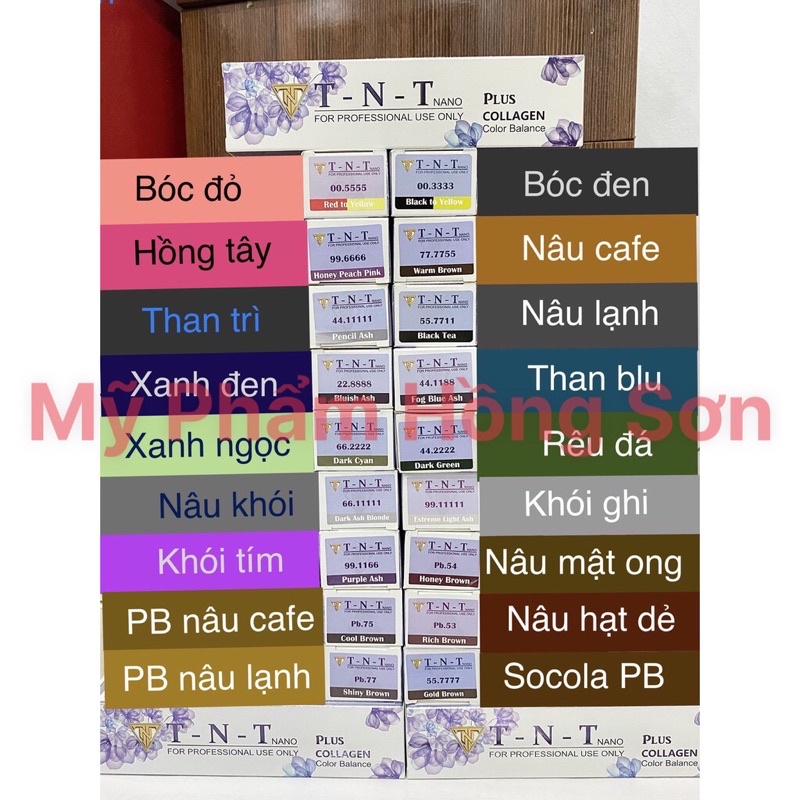 Thuốc Nhuộm Tóc TNT màu PLUS 100ml CHÍNH HÃNG,Tip nhuộm dạng kem,đủ loại màu Xu Hướng màu hot màu thời trang