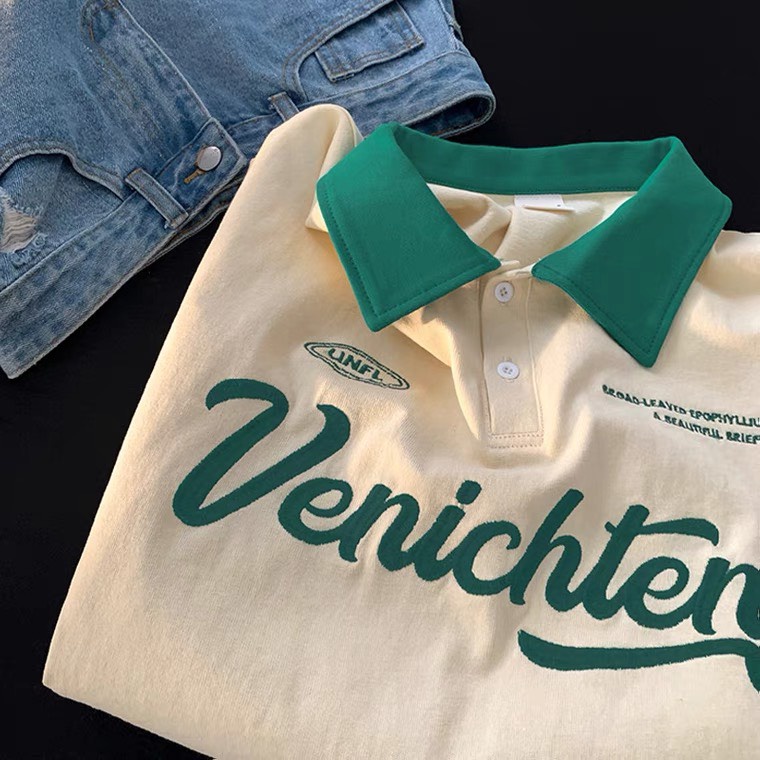 Áo Polo VENICHTEN Unisex Nam Nữ & Đầm Thun Màu Đen (Hàng Sẵn, Ảnh Thật)