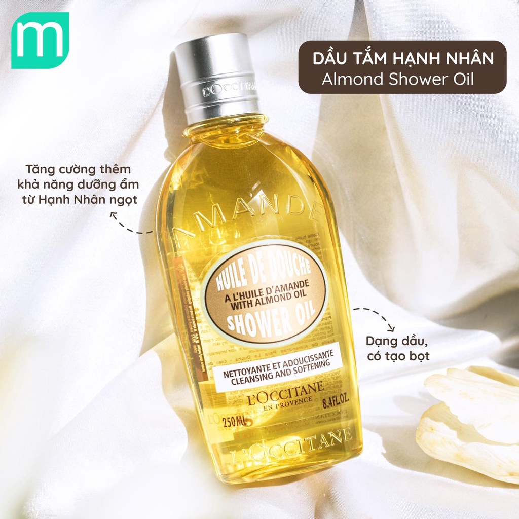 Sữa Tắm L'Occitane Almond Moisturizing Shower Oil