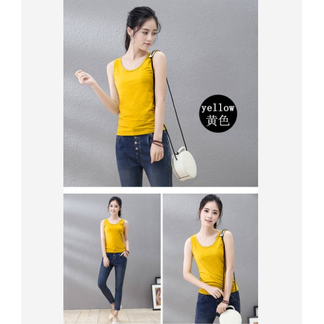 Áo sát nách CHOOBE dáng ôm cotton mịn không đệm có độ co giãn tốt điều chỉnh được cao cấp cho nữ | BigBuy360 - bigbuy360.vn