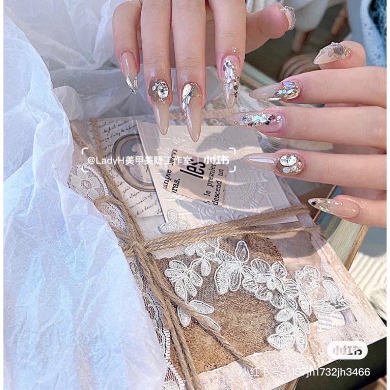 Set bìa báo 3D+Ren Decor chụp ảnh nail siêu xinh