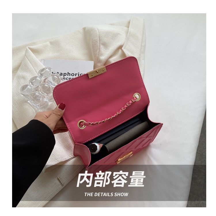 Túi Đeo JASMIN NOIR Chéo Nắp Lật Họa Tiết Kẻ Ô Phối Dây Xích Cho Nữ