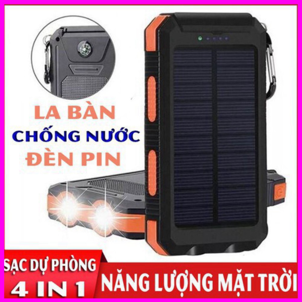 [BÁN CHẠY] Sạc dự phòng năng lượng mặt trời 25000mAh