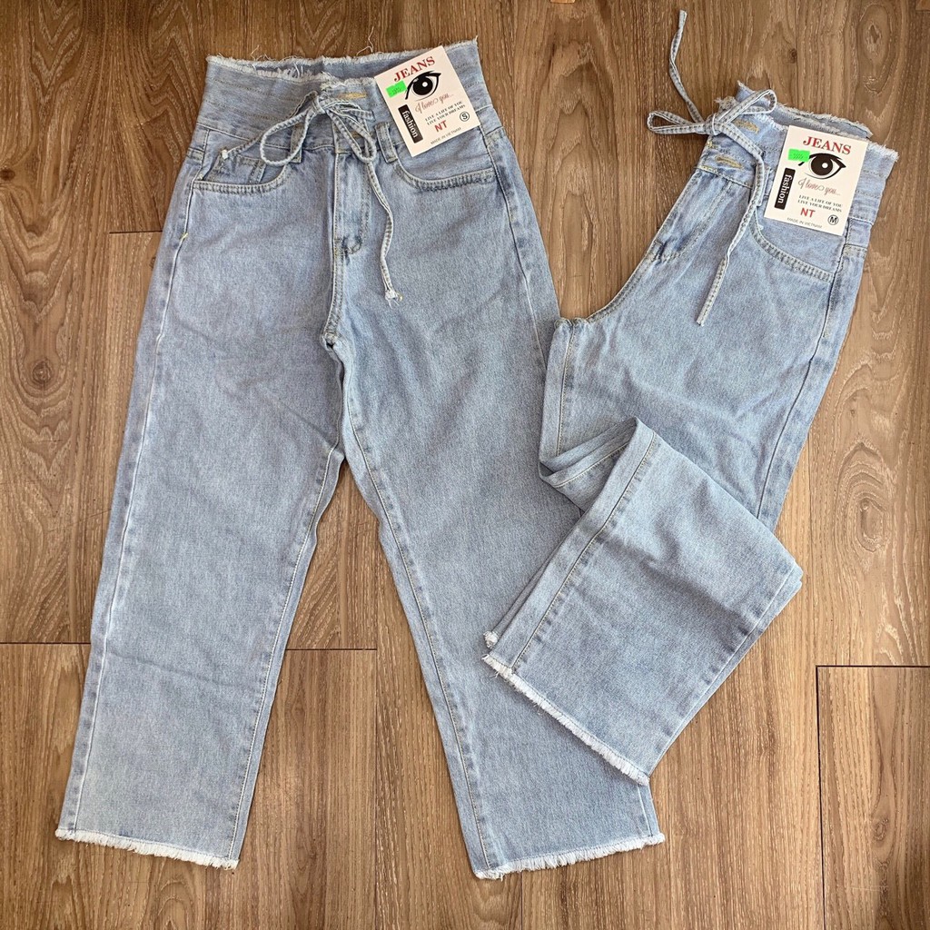 Quần jean ống suông lưng cao OR125T