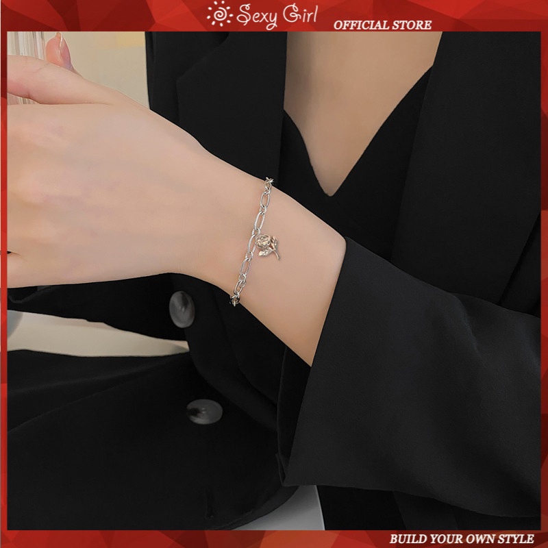 Vòng Tay Mặt Hoa Hồng Phong Cách Hip Hop Thời Trang 2022