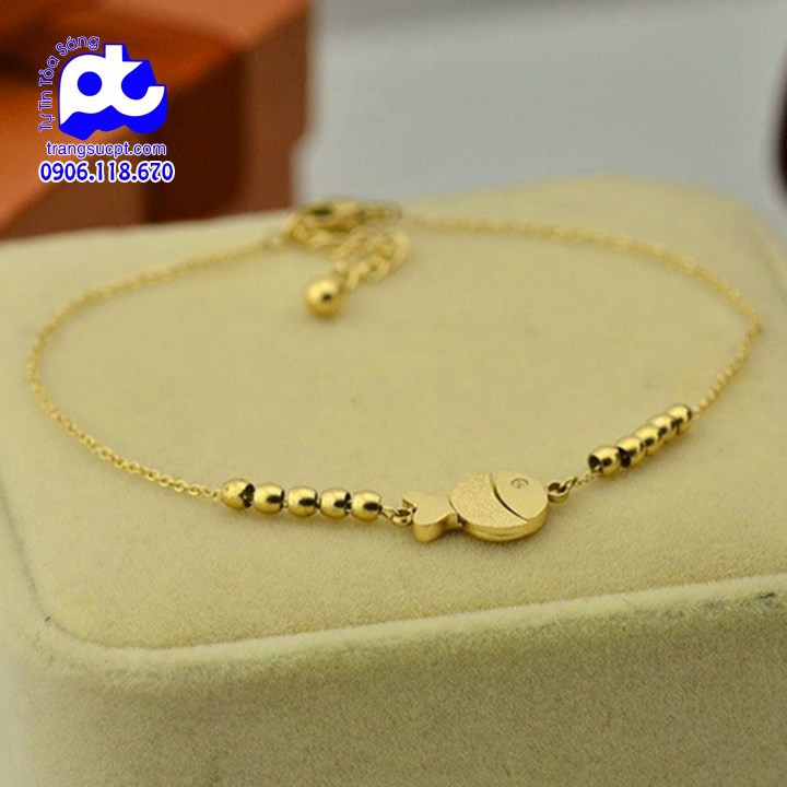 Lắc chân nữ titan cao cấp sang trọng phong cách hàn quốc cao cấp không đen - BB_LC_41