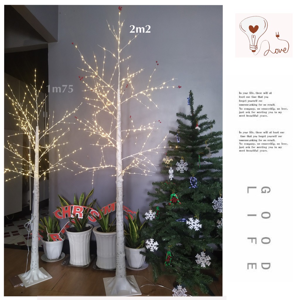 Đèn led hình cây Bạch Dương decor phòng,quán Coffee,trang trí Noel siêu lung linh với 4 dạng kích thước❣❣