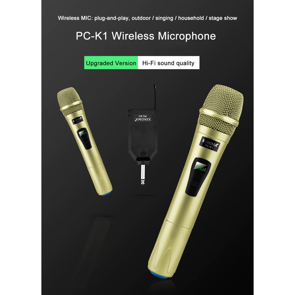 [Mã ELHACE giảm 4% đơn 300K] Micro không dây cao cấp Xingma PC-K1 - Mic karaoke không dây chất lượng cao Xingma PC K1