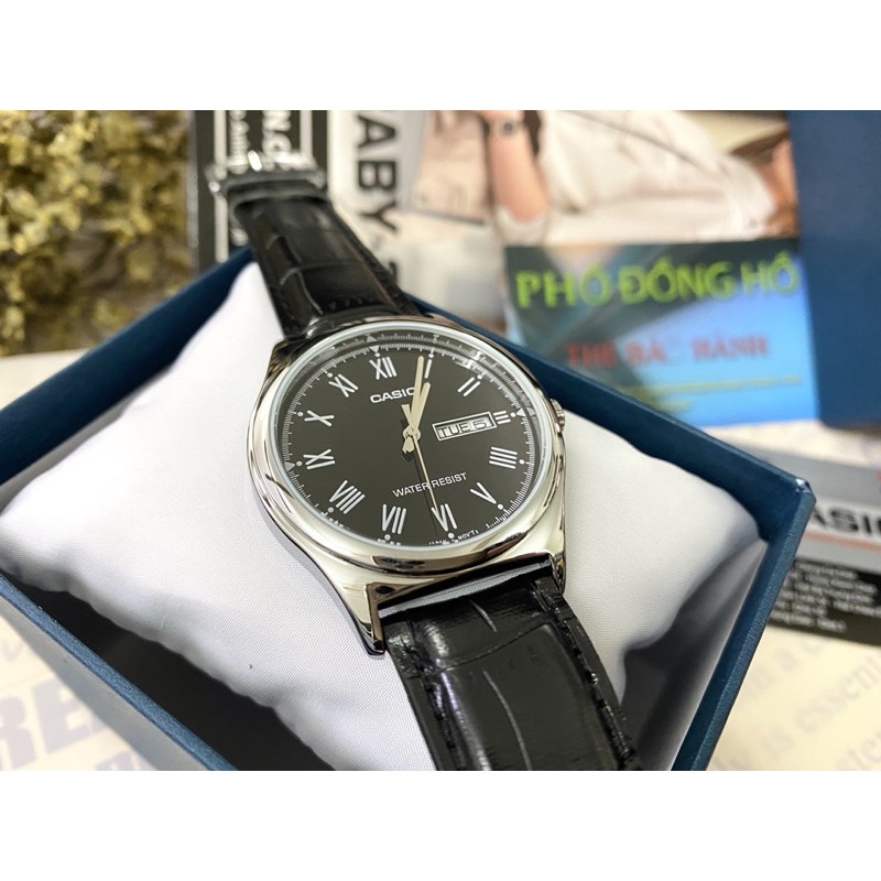 Đồng hồ nam dây da Casio chính hãng Anh Khuê MTP-V006L-1BUDF