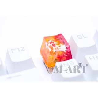 Nút bàn phím cơ cá koi phối màu san hô tiểu cảnh - Fishes Koi Keycap artisan handmade