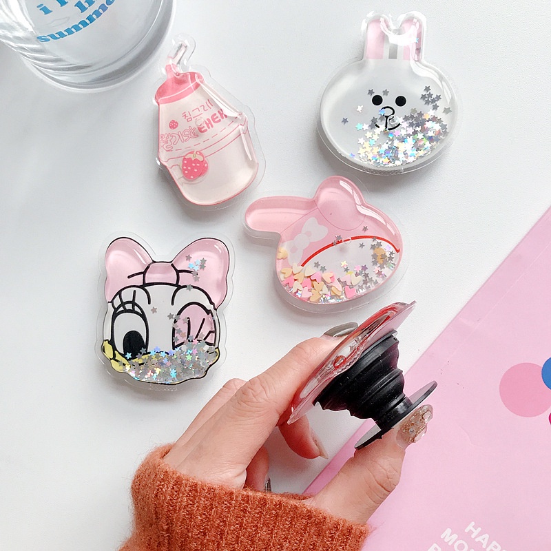 Giá Đỡ Điện Thoại Túi Khí Mềm Hình Hoạt Hình Sáng Tạo Phong Cách Hàn Quốc