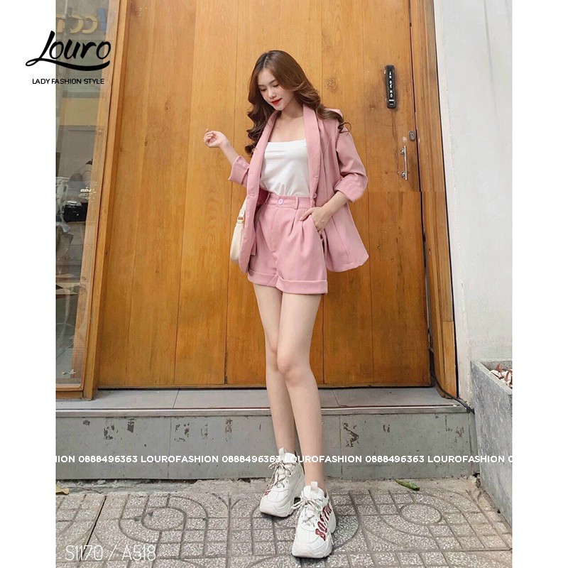Set bộ blazer nữ 3 chi tiết💟FREESHIP💟set  vest nữ gồm gồm Áo vest blazer+áo thun+quần short, vest công sở -L037