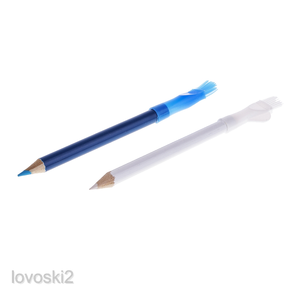 2Pcs Fabric Pencil Set Blue White Chalk Sewing Quilters Dressmakers Markers