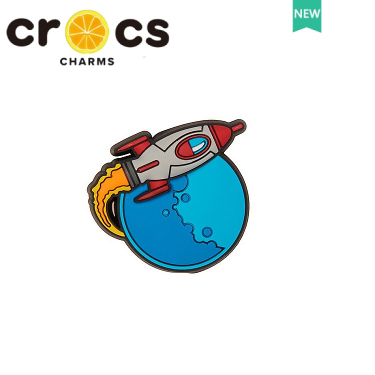 Khóa Cài Giày crocs Hình Tàu Vũ Trụ Phi Hành Gia Trang Trí Trên Cùng DIY
