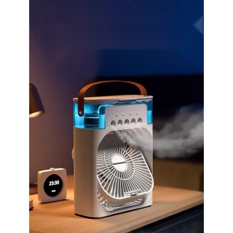 Quạt Điều Hòa Hơi Nước mini để bàn làm việc 7 chế độ đèn led