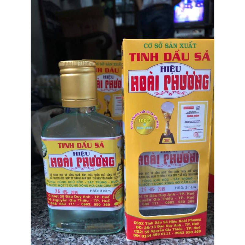 Tinh dầu SẢ Nguyên Chất Hoài Phương 100ml