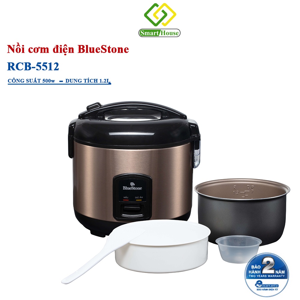 Nồi cơm điện Bluestone RCB-5512, Công suất 500W, Dung tích 1.2L