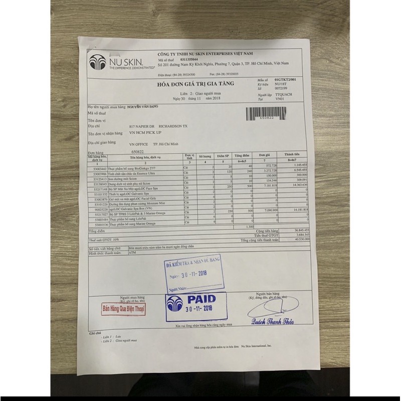 Linh Chi Rieshimax Nuskin hàng chuẩn