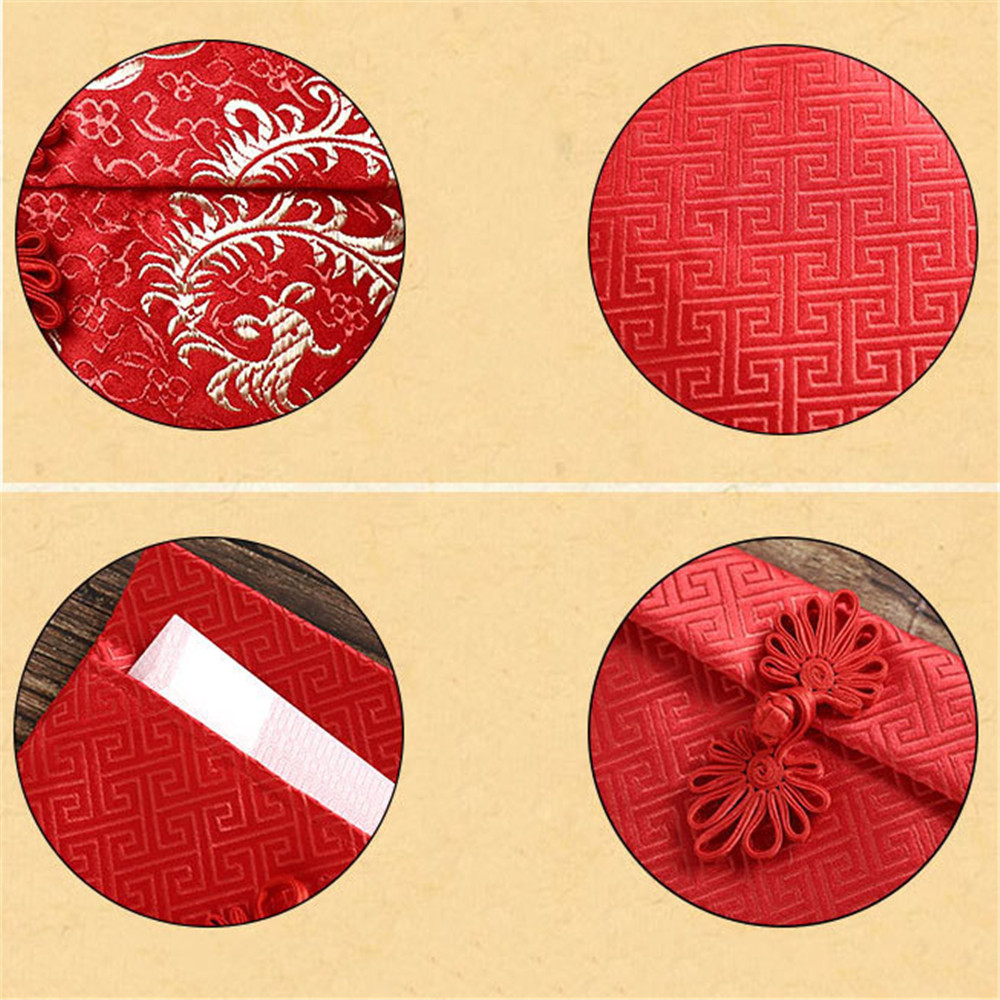 [COD] New Year Chinese Style Cloth Embroidered Jade Knot Vertical Red Envelope