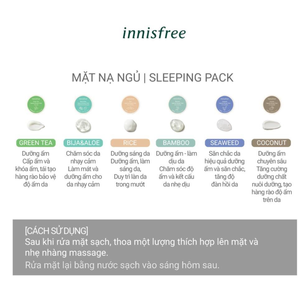 Mặt nạ ngủ dạng hủ từ tre innisfree Capsule Recipe Pack Bamboo 10ml