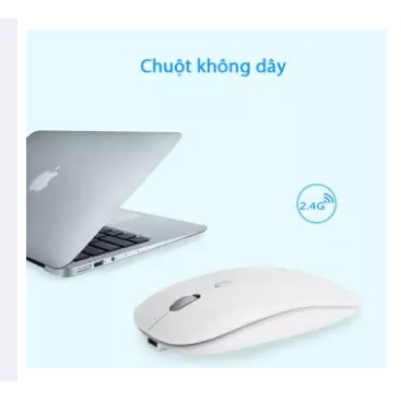 Chuột không dây tự sạc M1 Cao Cấp (Wireless/Bluetooth Mouse Re-chargeable) chuyên dùng cho Máy tính, Laptop, Phone, Tivi