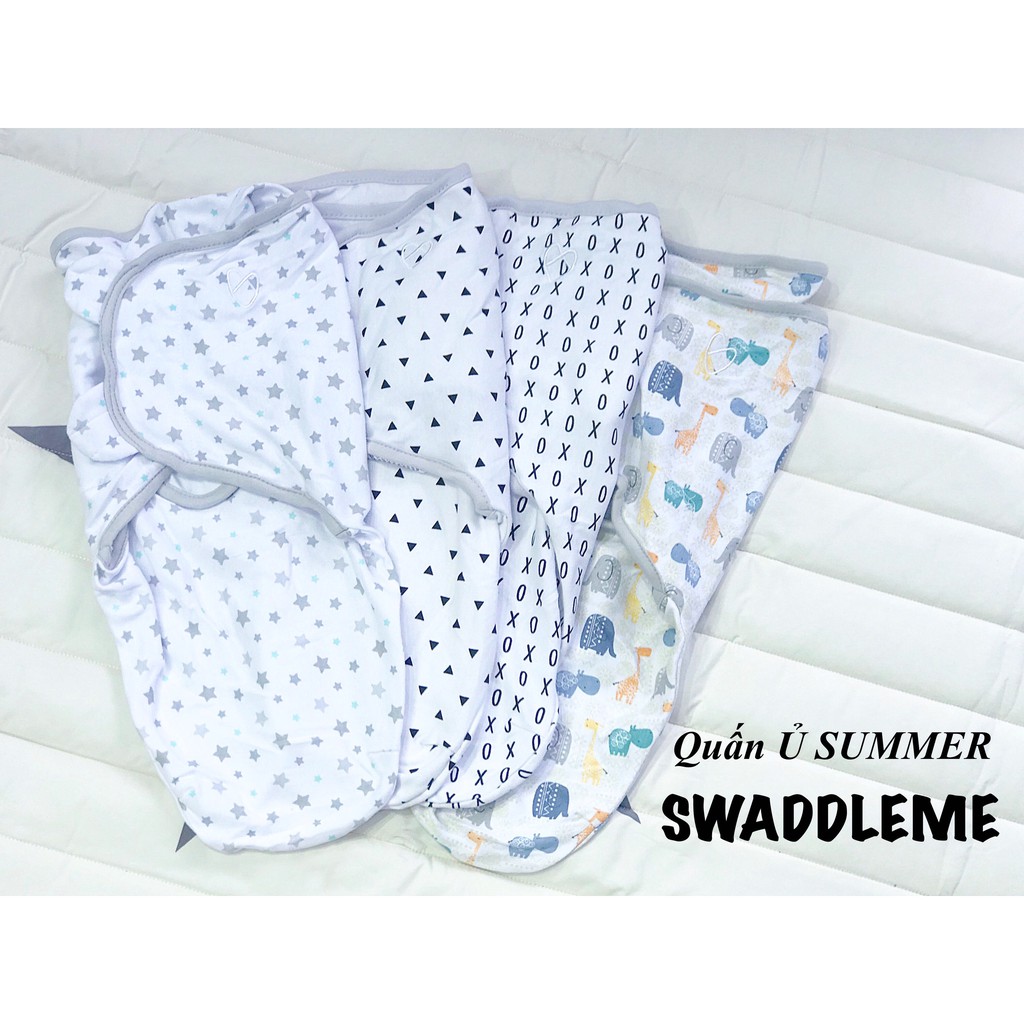 Chăn quấn bé sơ sinh hình kén mùa hè Swaddle Me, Ủ kén Cotton, chăn quấn bé