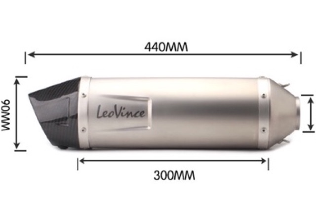 Pô độ LEOVINCE SBK Phần Đầu Carbon Fitber