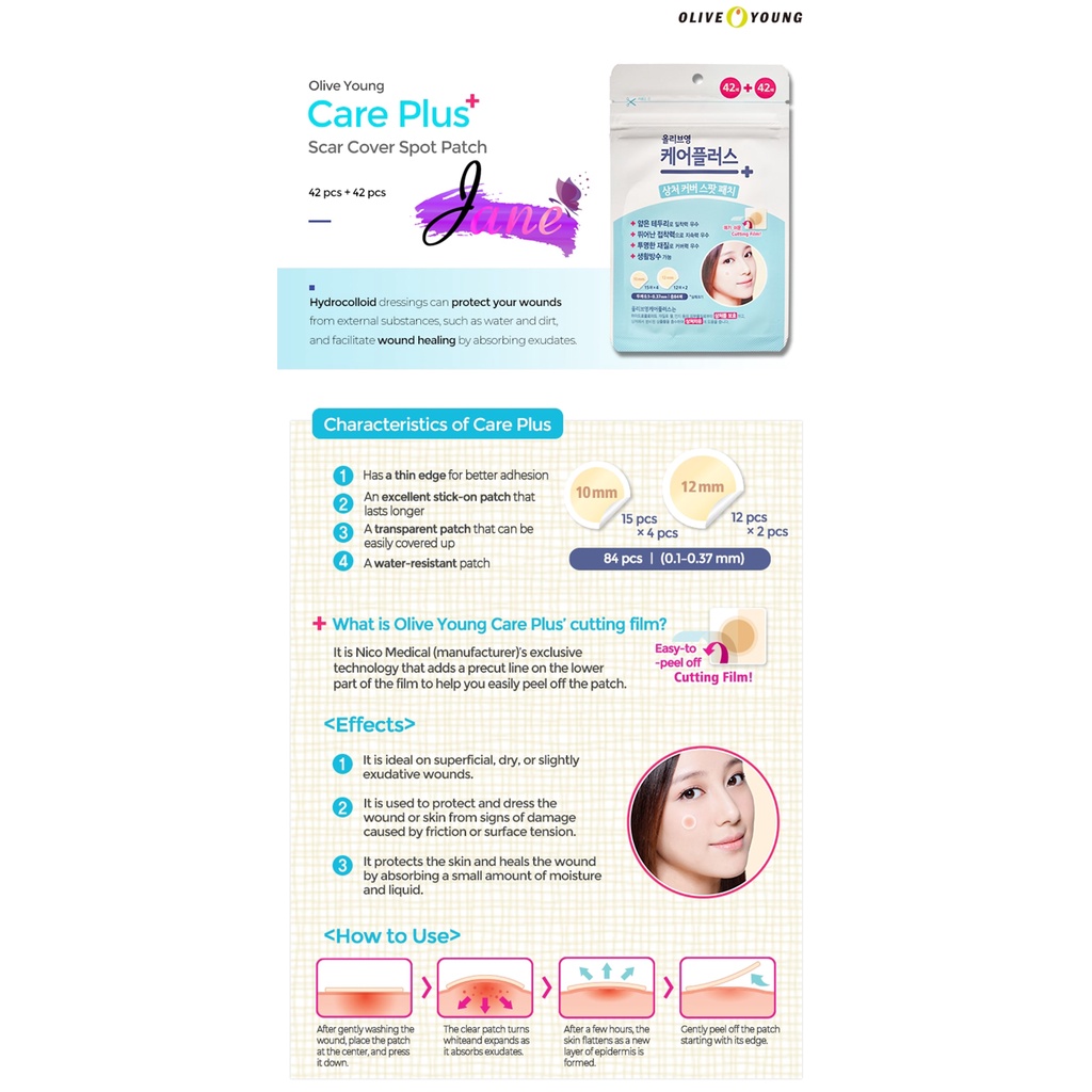 Miếng dán mụn Careplus Olive Young Oliveyoung 102 miếng